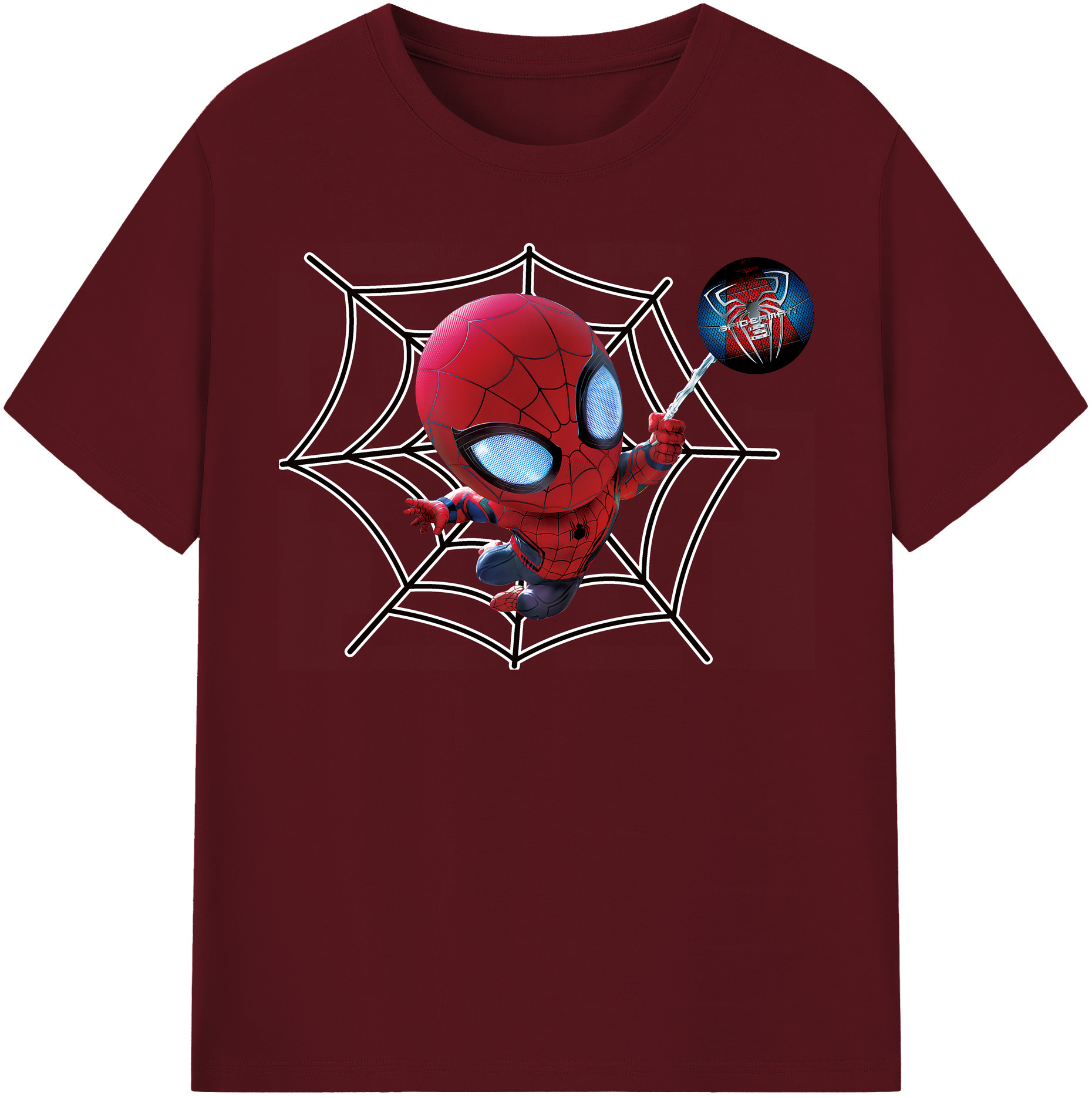 （画像用） Spider Man スパイダーマン 綿100％半袖Tシャツ（フロントプリント）